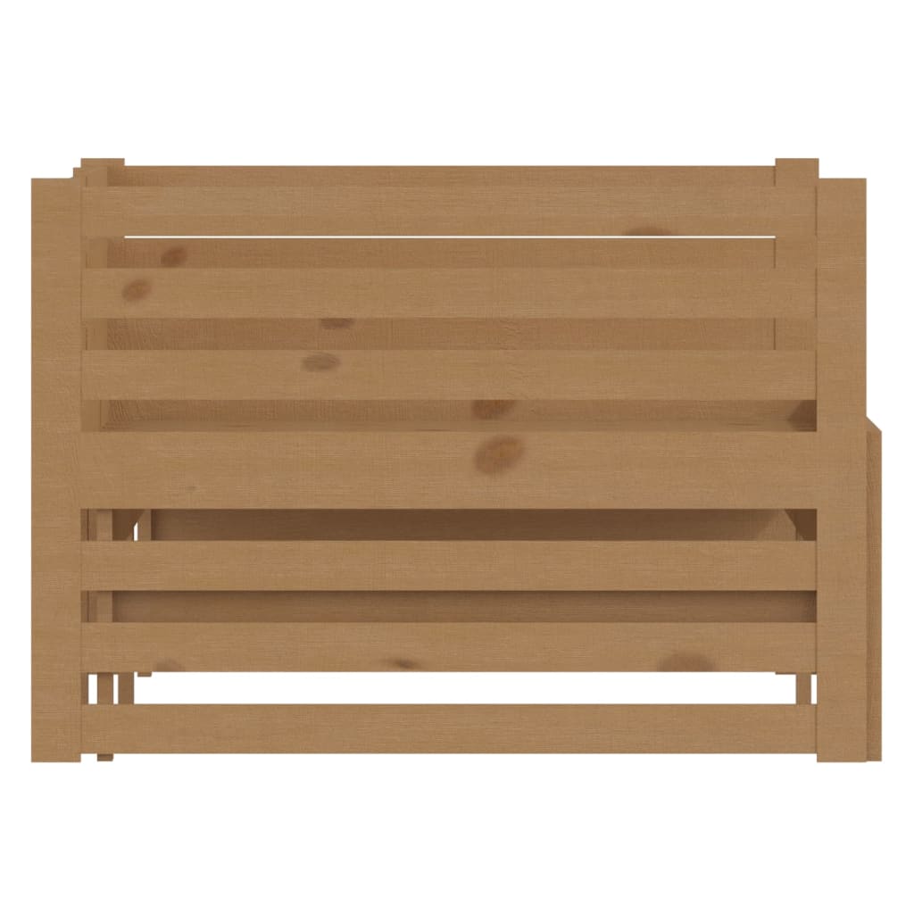 vidaXL Łóżko wysuwane, drewno sosnowe, miodowy brąz, 2x(90x200) cm