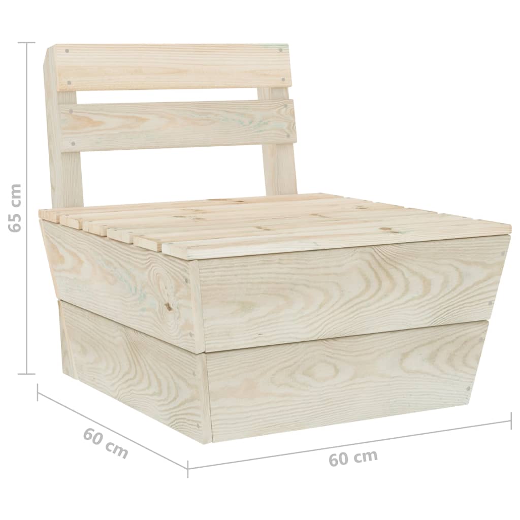 vidaXL Ogrodowa sofa 4-osobowa z palet, impregnowane drewno świerkowe