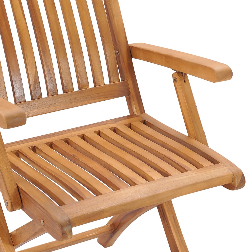 vidaXL Krzesła ogrodowe, 2 szt., czerwone poduszki, drewno tekowe