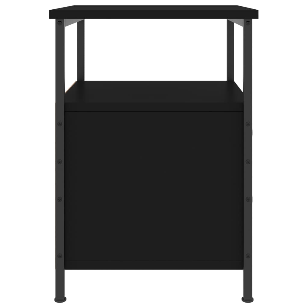 vidaXL Szafka nocna, czarna, 34x35,5x50 cm, materiał drewnopochodny