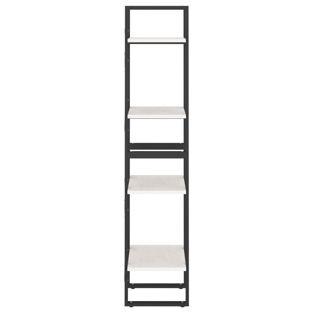 vidaXL 4-poziomowy regał na książki, biały, 40x30x140 cm, sosnowy