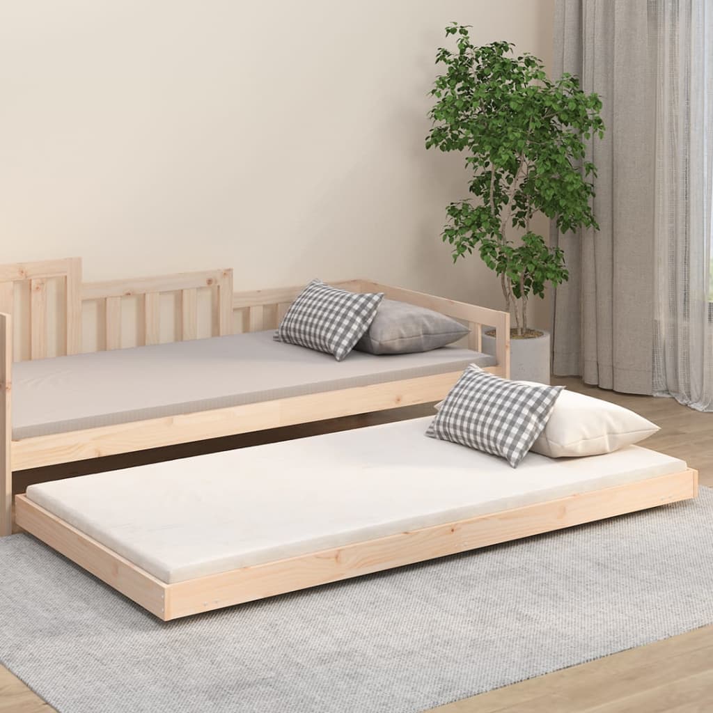 vidaXL Rama łóżka, 90 x 200 cm, lite drewno sosnowe