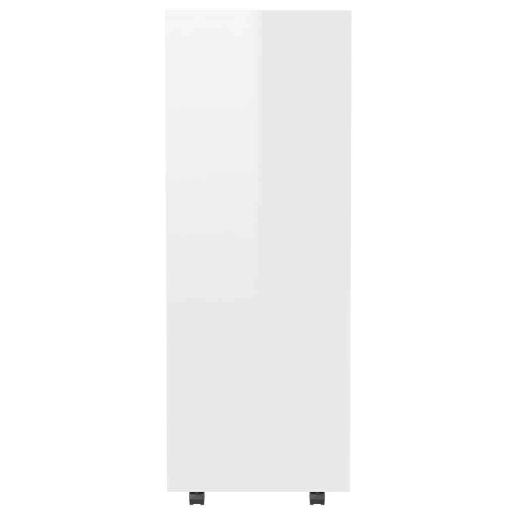 vidaXL Szafa, wysoki połysk, biała, 80x40x110 cm
