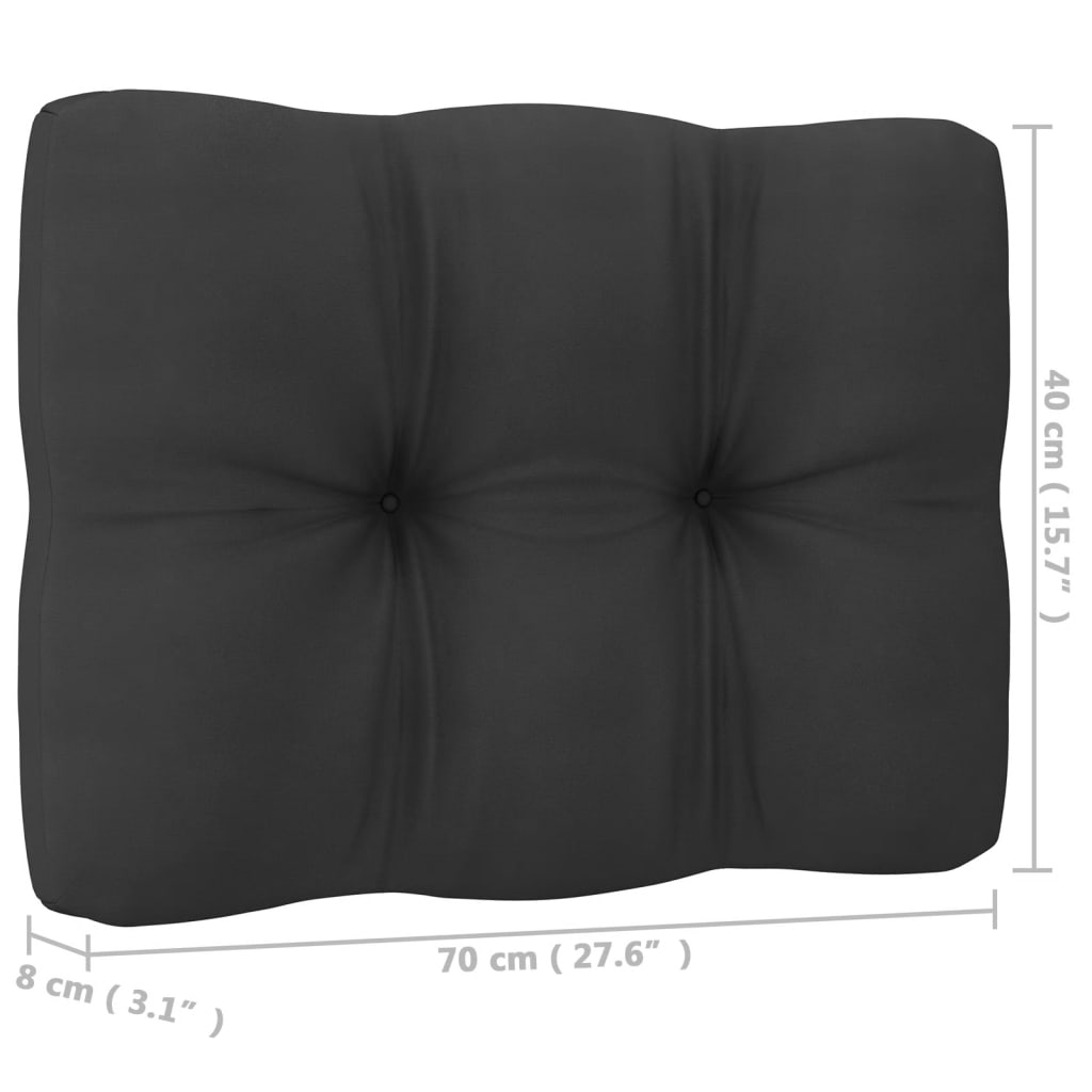 vidaXL Ogrodowe siedziska środkowe z antracytowymi poduszkami, 2 szt.