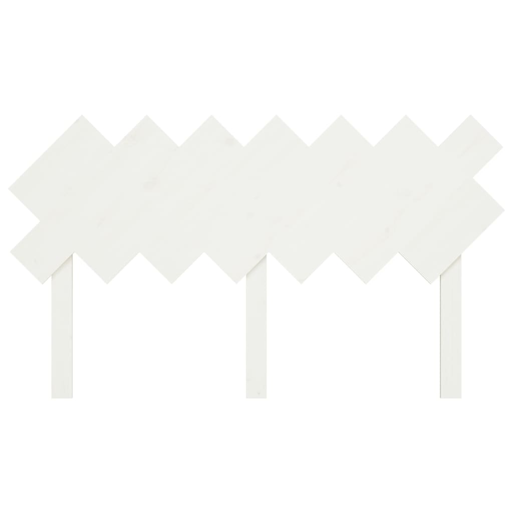 vidaXL Wezgłowie łóżka, białe, 151,5x3x81 cm, lite drewno sosnowe