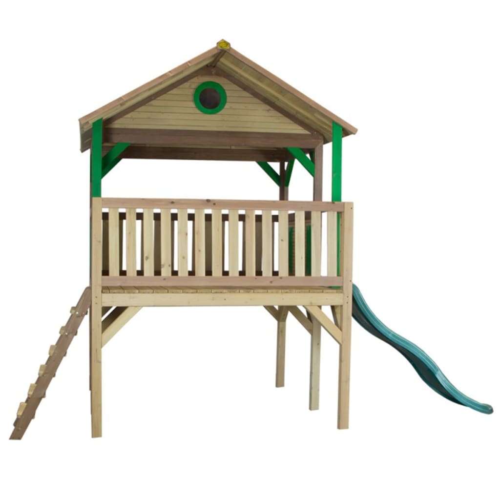 AXI Domek dla dzieci z drabinką i ślizgawką Baloo, drewniany