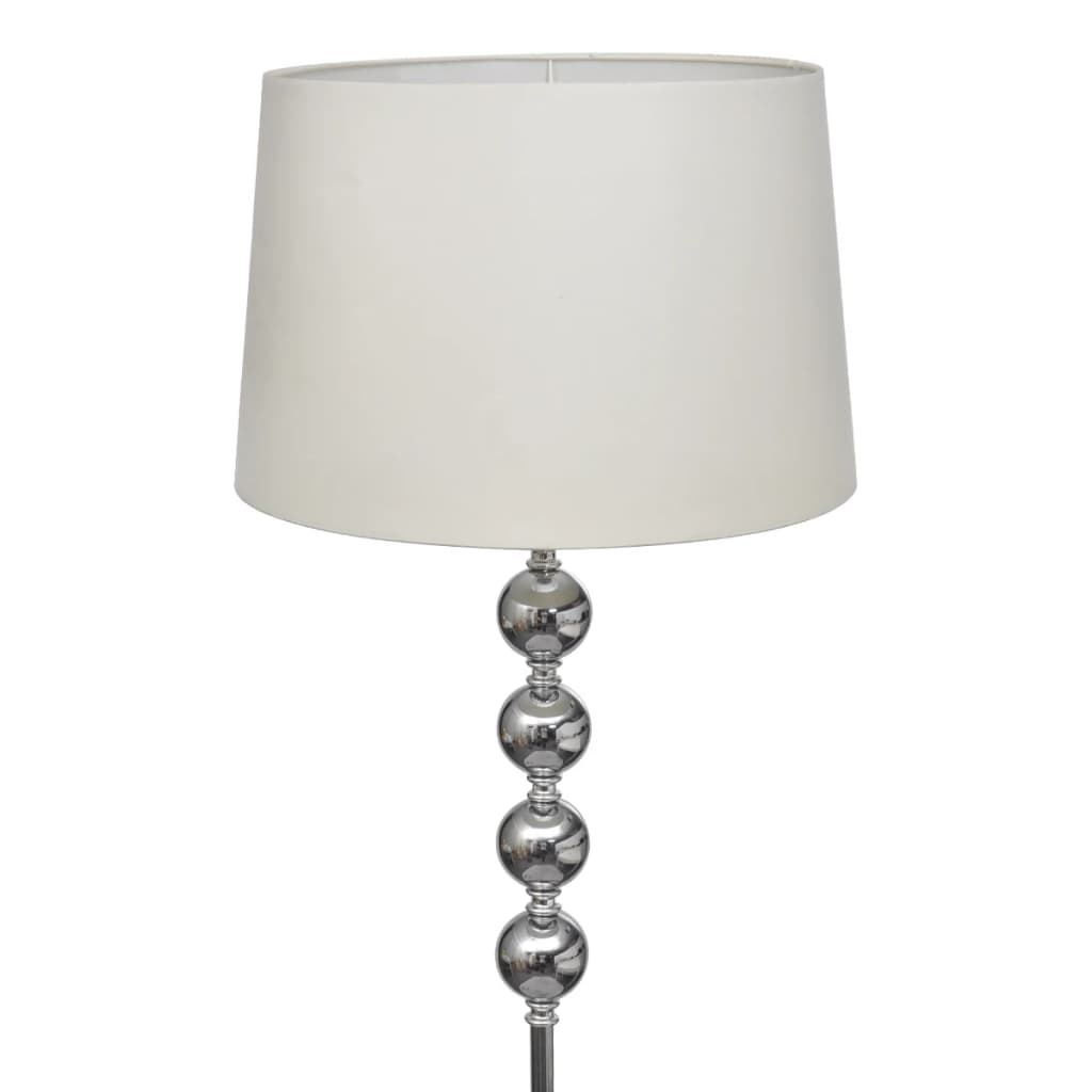 vidaXL Lampa podłogowa z 4 dekoracyjnymi kulami, wysoka, biała