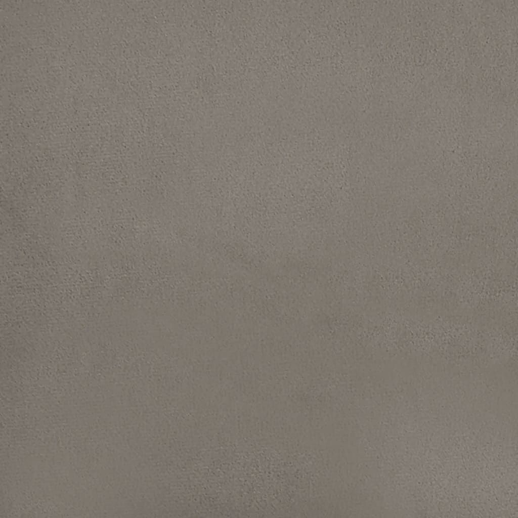 vidaXL Sofa 2-osobowa, jasnoszara, 120 cm, tapicerowana aksamitem