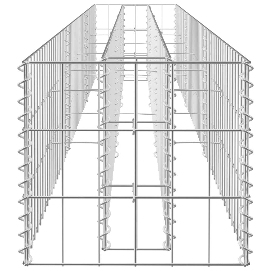 vidaXL Podwyższona donica gabionowa, galwanizowana stal, 270x30x30 cm