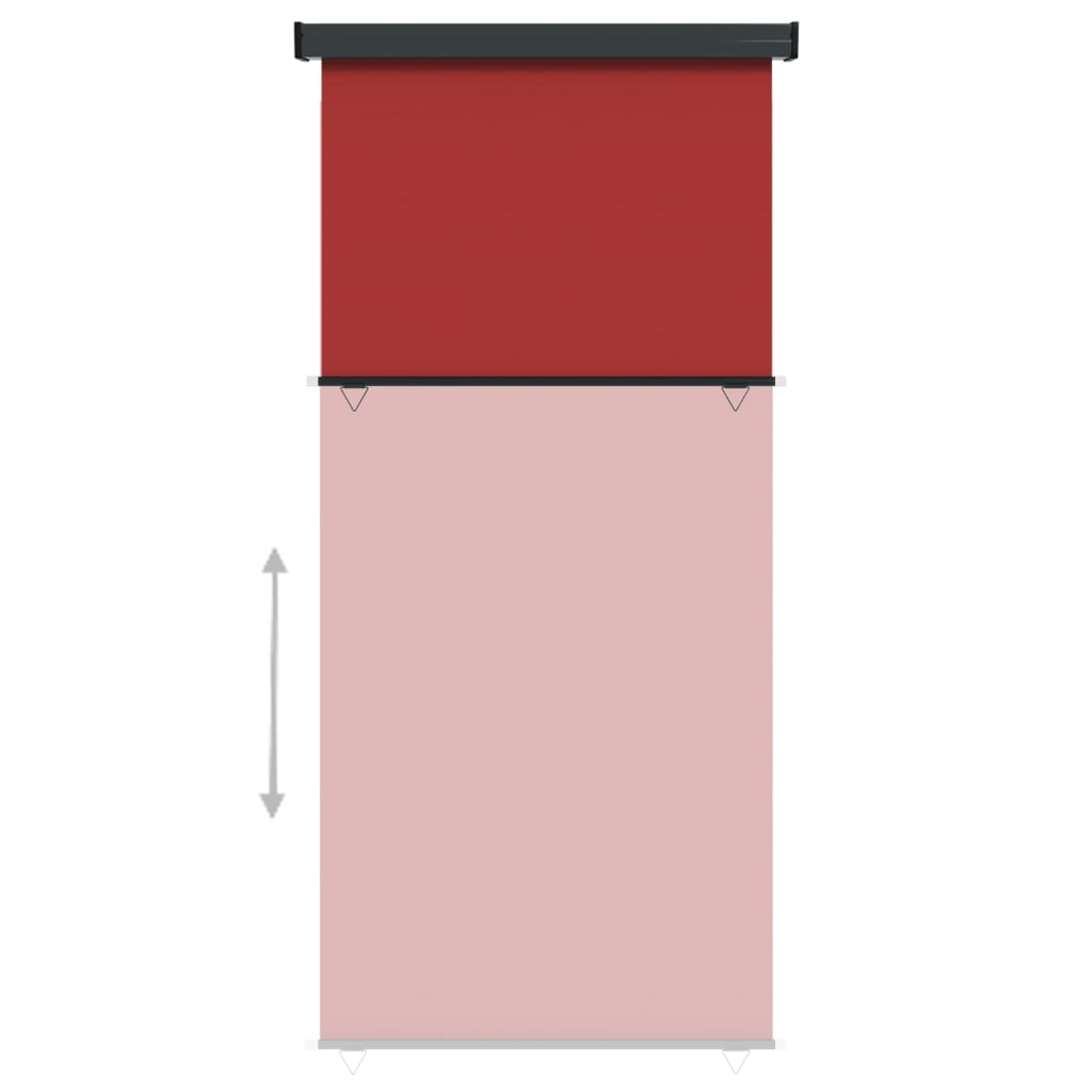 vidaXL Markiza boczna na balkon, 122x250 cm, czerwona
