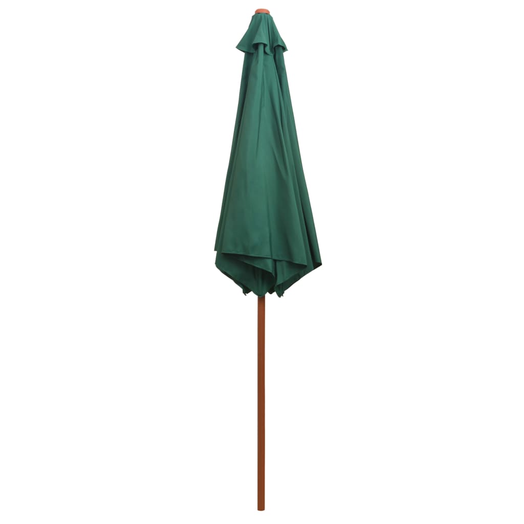 vidaXL Parasol ogrodowy, 270x270 cm, drewno, zielony