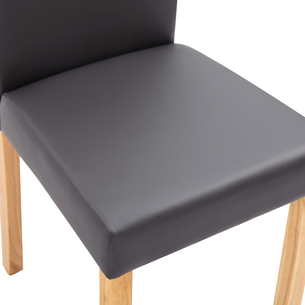 vidaXL Krzesła jadalniane, 4 szt., szare, sztuczna skóra