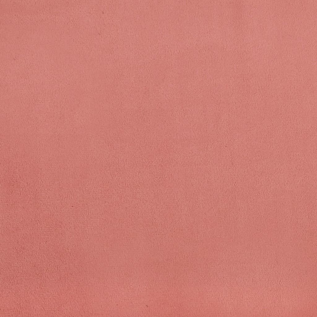 vidaXL Podnóżek, różowy, 78x56x32 cm, tapicerowany aksamitem