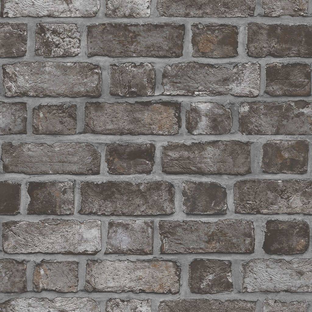 Noordwand Tapeta Homestyle Brick Wall, czarno-szara