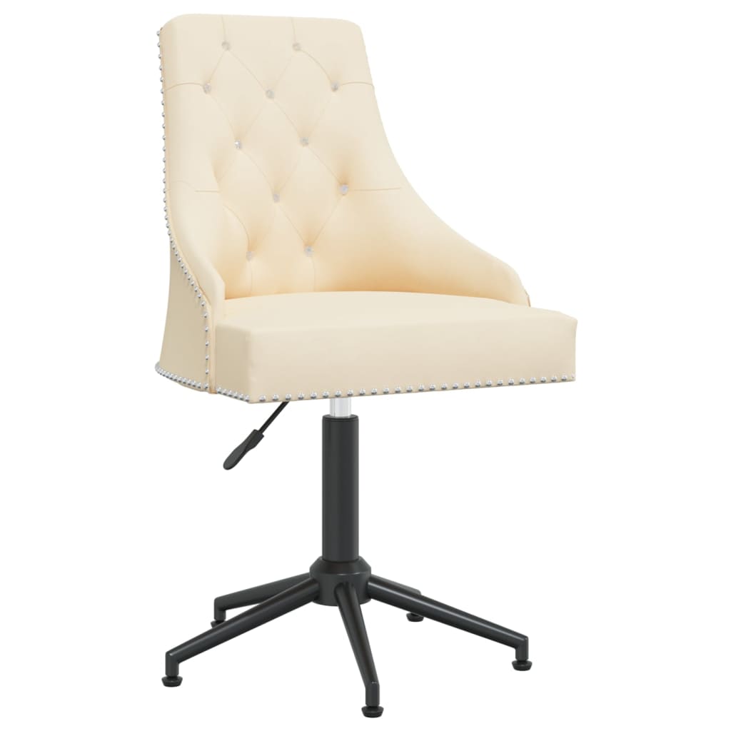 vidaXL Obrotowe krzesła stołowe, 6 szt., kremowe, aksamitne