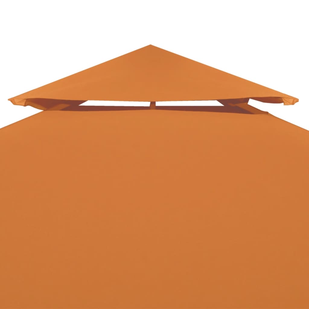 vidaXL Zadaszenie altany ogrodowej, 310 g/m², pomarańczowe, 3x3 m