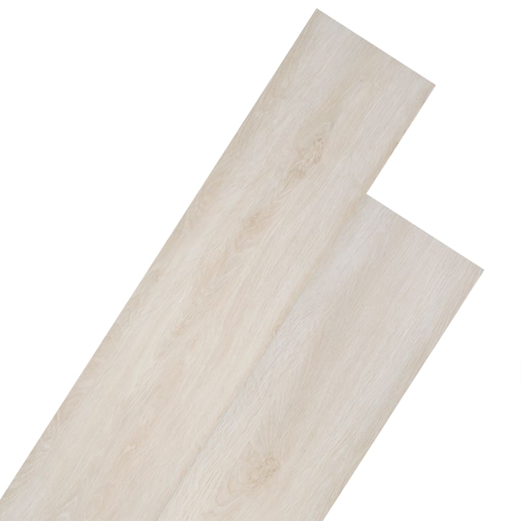 vidaXL Panele podłogowe z PVC, 4,46 m², 3 mm, biały dąb, bez kleju