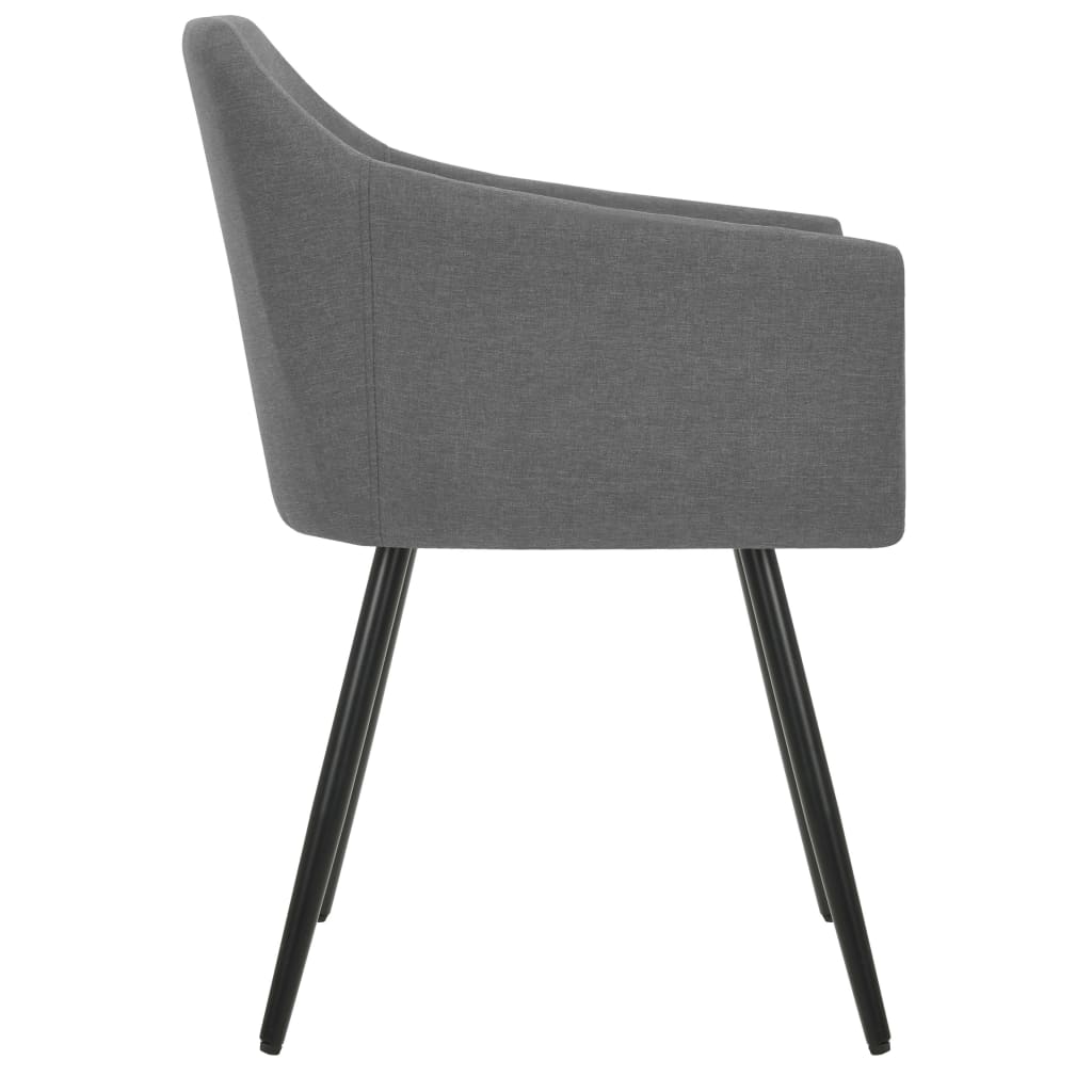 vidaXL Krzesła stołowe, 6 szt., jasnoszare, tapicerowane tkaniną