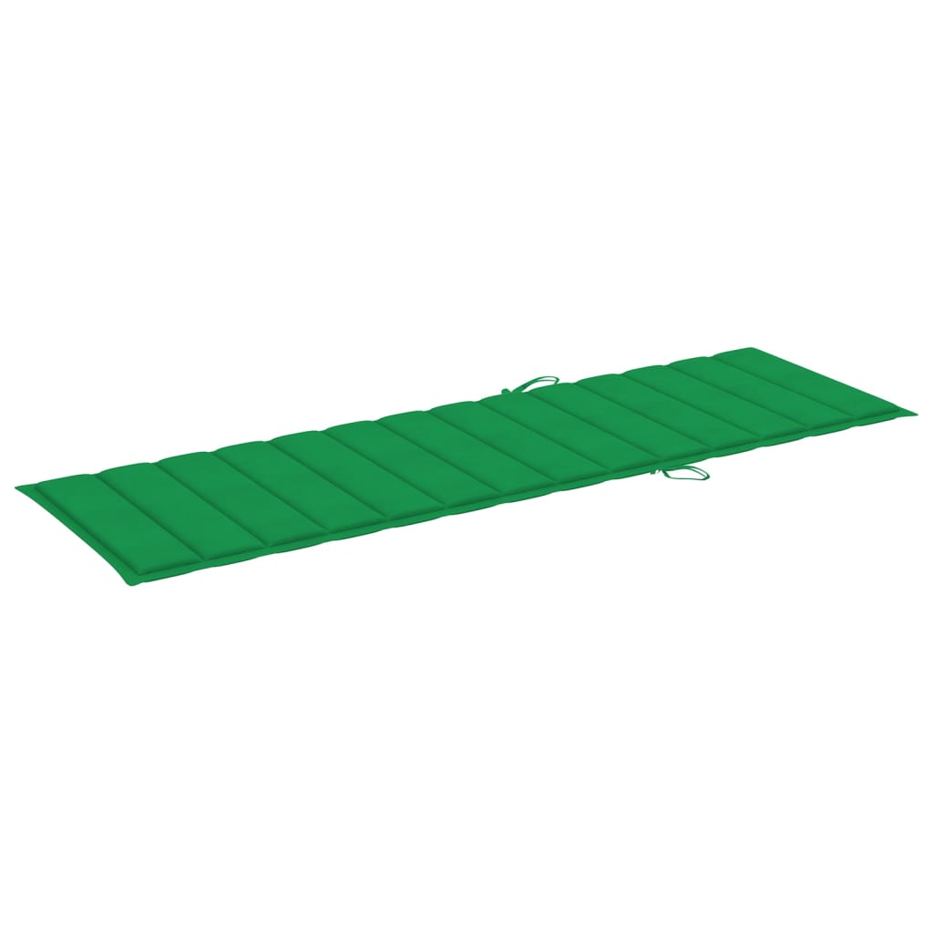 vidaXL Podwójny leżak z zielonymi poduszkami, impregnowana sosna