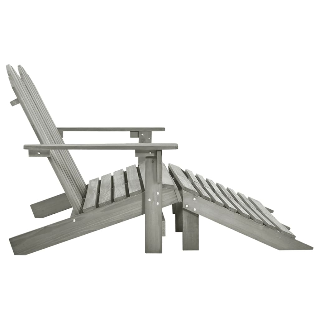vidaXL 2-osobowe krzesło ogrodowe Adirondack z podnóżkiem, jodłowe