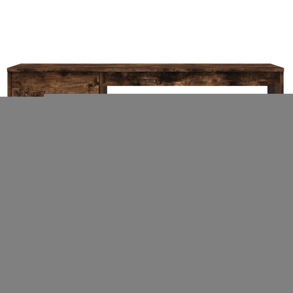 vidaXL Biurko z szufladą, przydymiony dąb, 115x50x75 cm