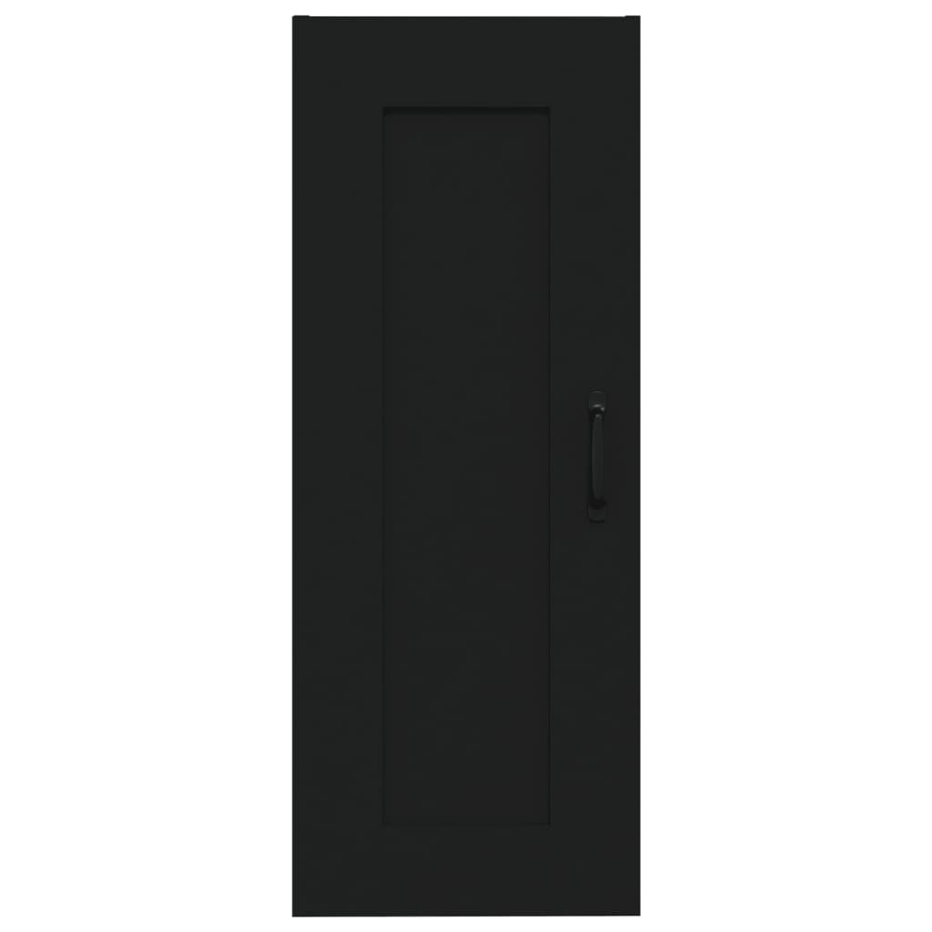 vidaXL Szafka wisząca, czarna, 35x34x90 cm, materiał drewnopochodny