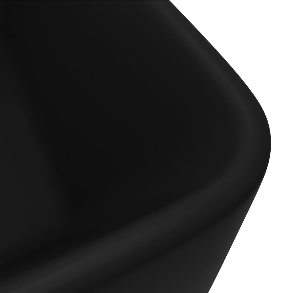 vidaXL Luksusowa umywalka, matowa czerń, 41x30x12 cm, ceramiczna