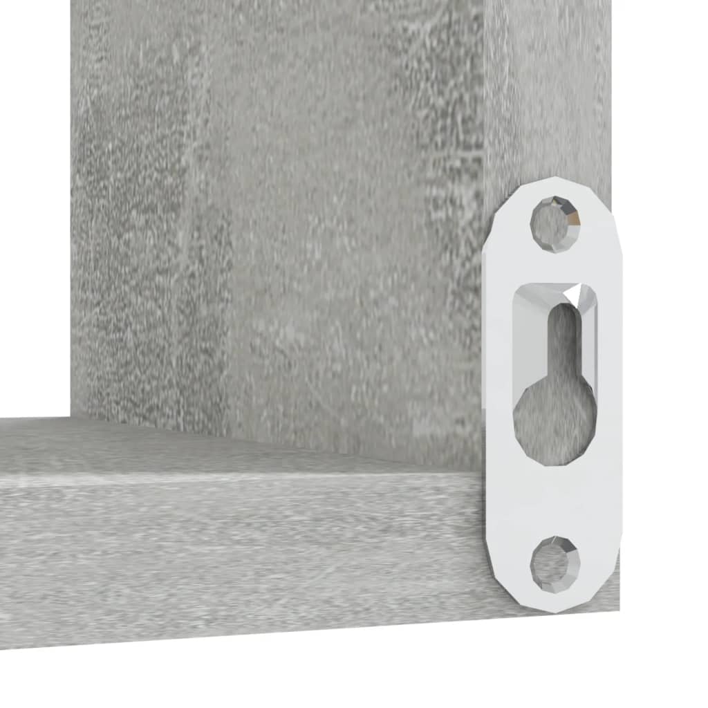 vidaXL Narożna półka ścienna, szarość betonu, 40x40x50 cm