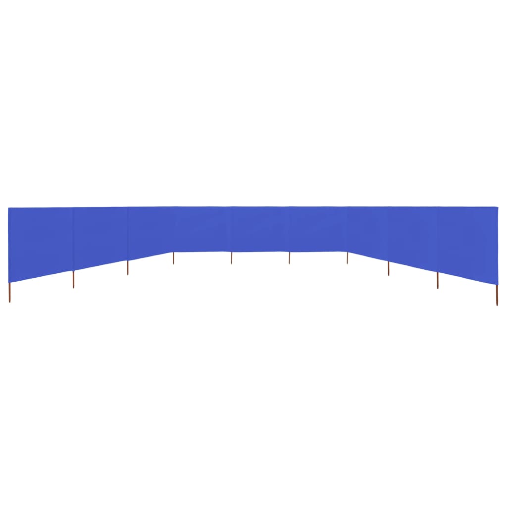 vidaXL Parawan 9-skrzydłowy z tkaniny, 1200x160 cm, błękit lazur