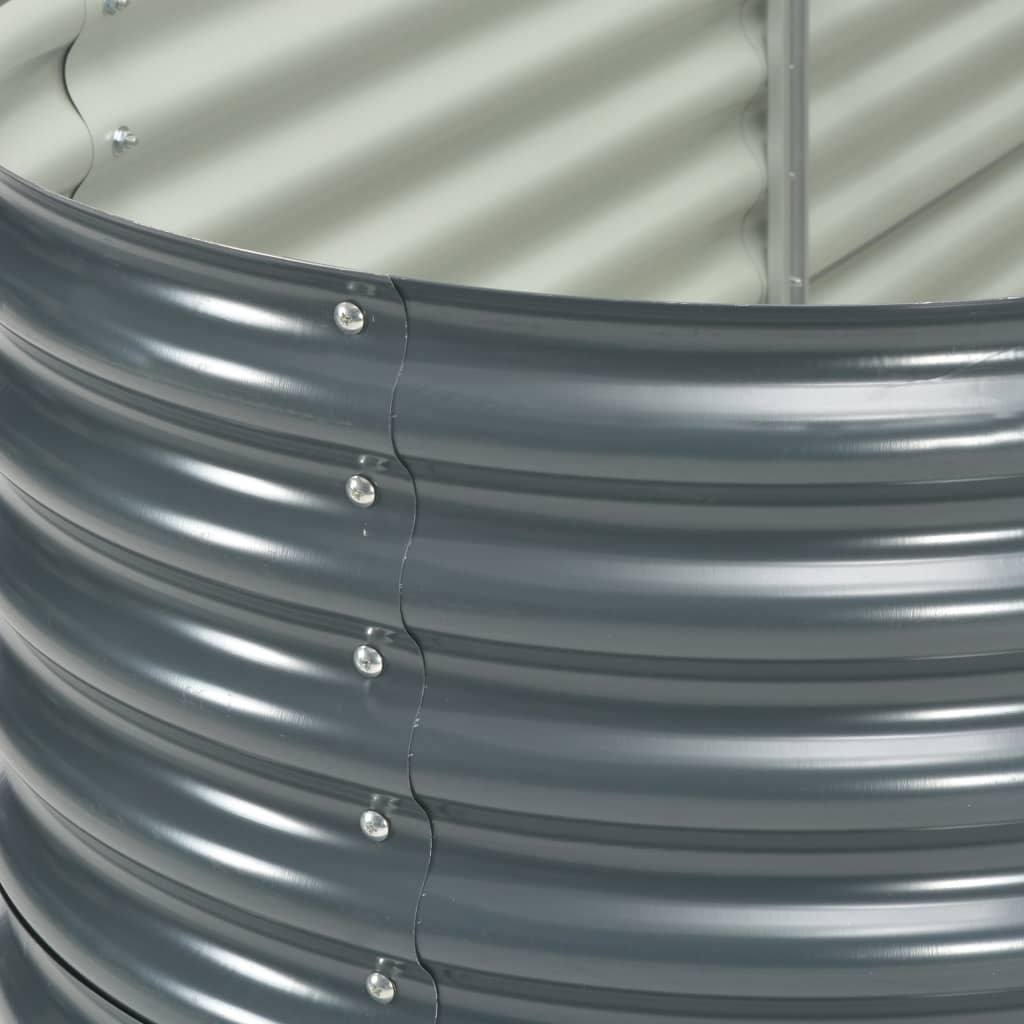 vidaXL Podwyższona donica z galwanizowanej stali, 240x80x81 cm, szara