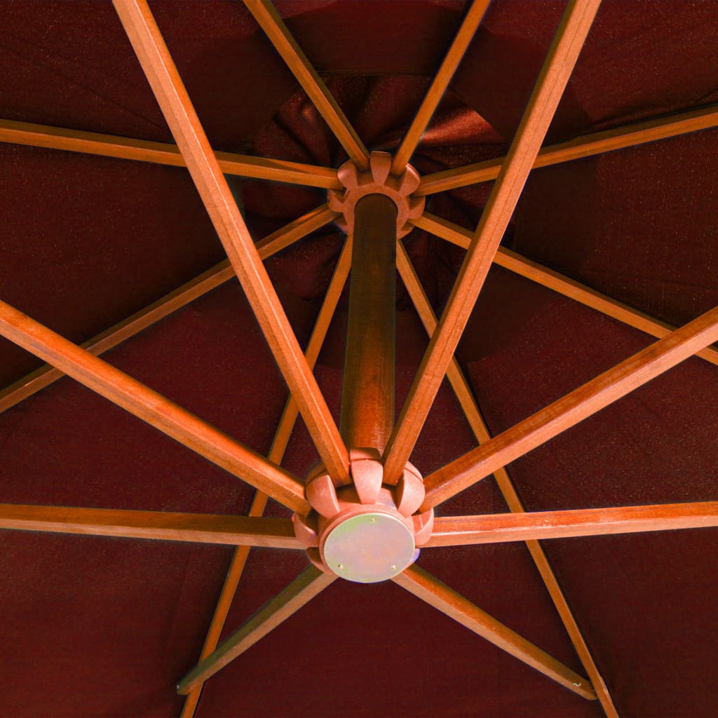 vidaXL Parasol ogrodowy na jodłowym słupku, terakota, 3,5x2,9 m