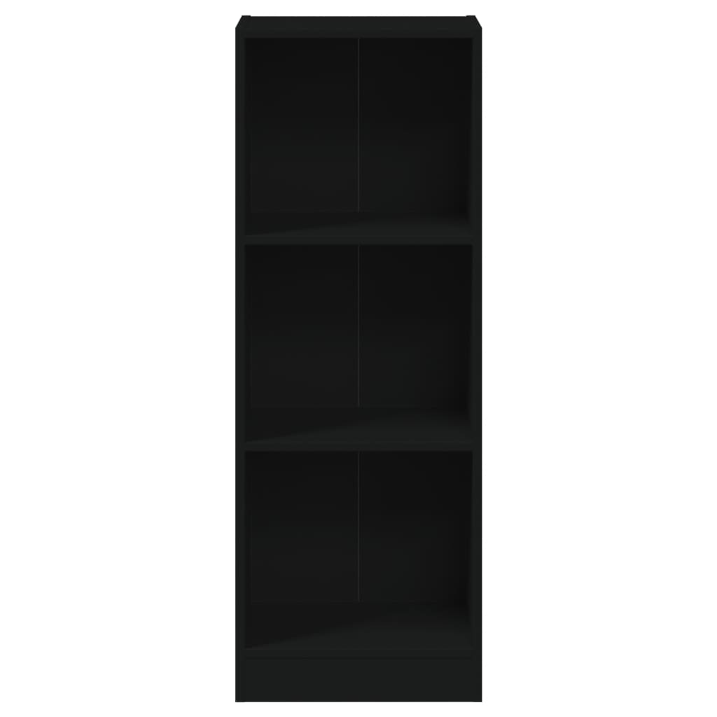 vidaXL 3-poziomowy regał na książki, czarny, 40x24x108 cm