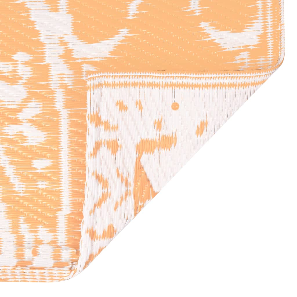 vidaXL Dywan na zewnątrz, pomarańczowo-biały, 120x180 cm, PP