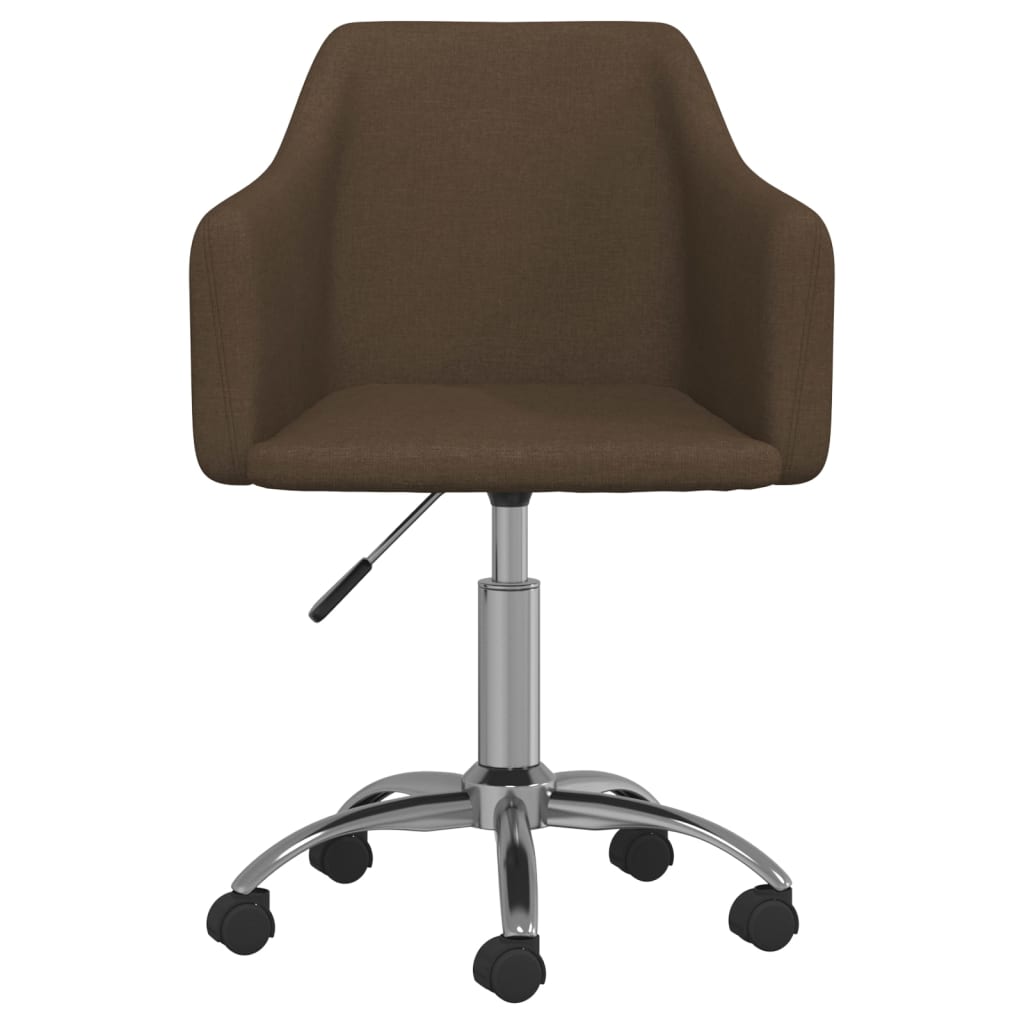 vidaXL Obrotowe krzesła stołowe, 6 szt., ciemnobrązowe, obite tkaniną