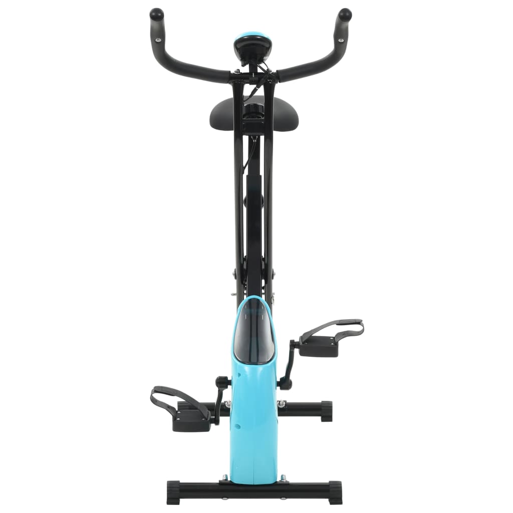 vidaXL Magnetyczny rower X-bike z pomiarem tętna, czarno-niebieski