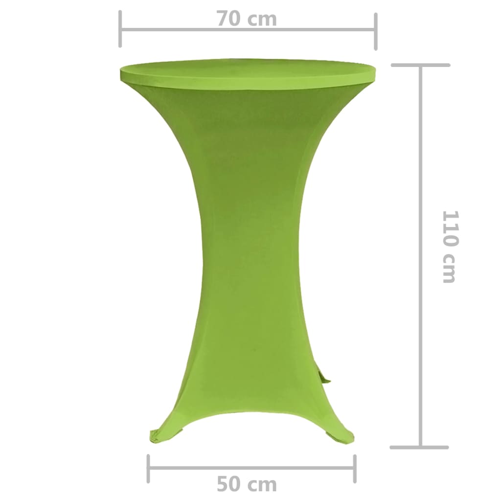 vidaXL Elastyczne nakrycie stołu zielone 70 cm 2 szt.