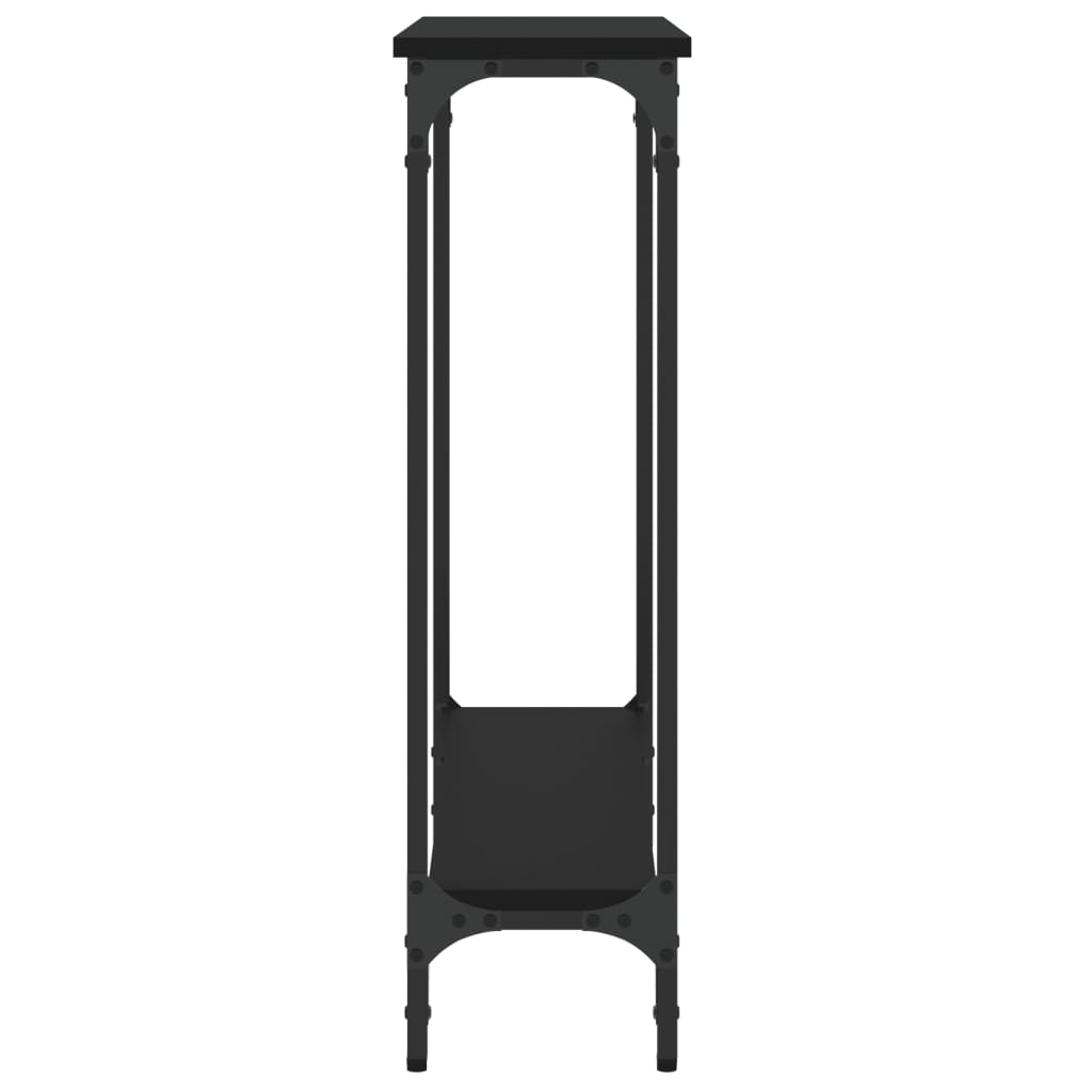 vidaXL Stolik konsolowy, czarny, 75x22,5x75 cm