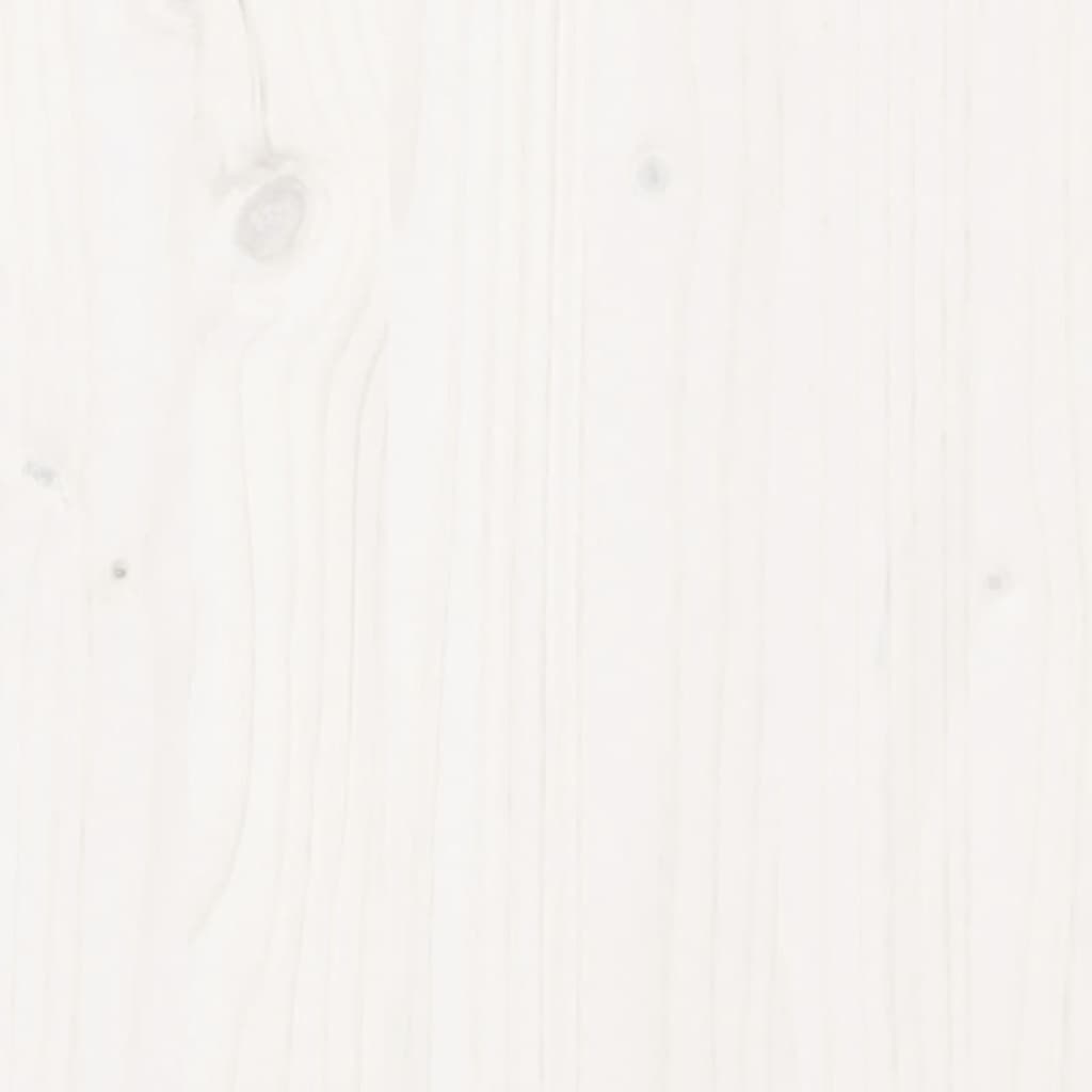 vidaXL Sofa ogrodowa, 2-osobowa, biała, lite drewno sosnowe