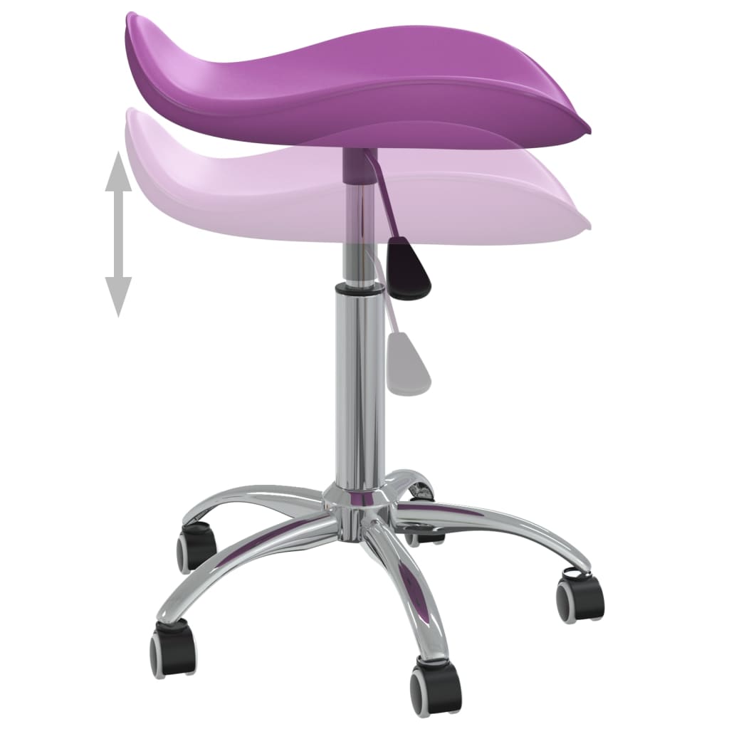 vidaXL Obrotowe krzesła stołowe, 6 szt., fioletowe, sztuczna skóra