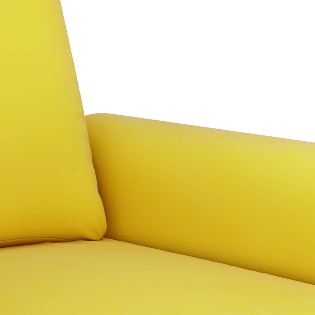vidaXL 3-cz. komplet wypoczynkowy z poduszkami, żółty, aksamit