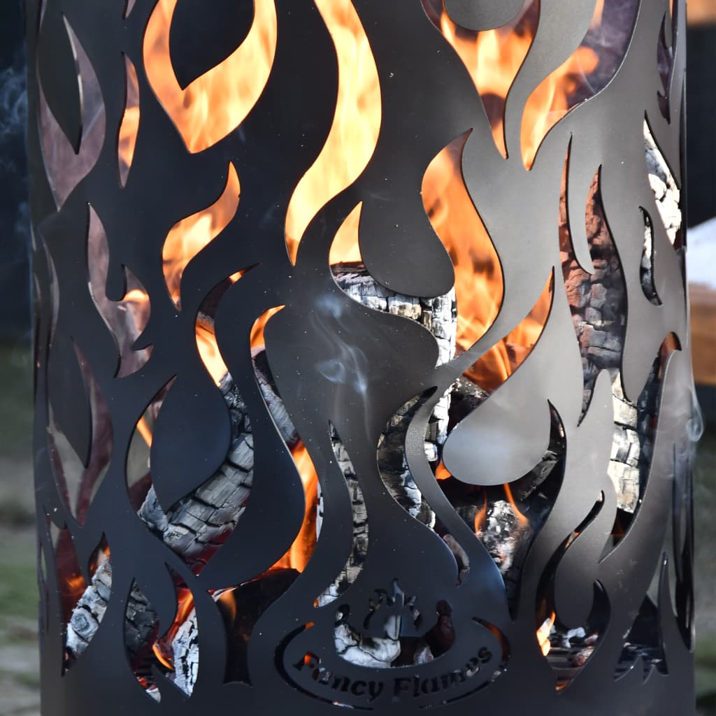 Esschert Design Koksownik Flames, stal węglowa, czarny, FF408