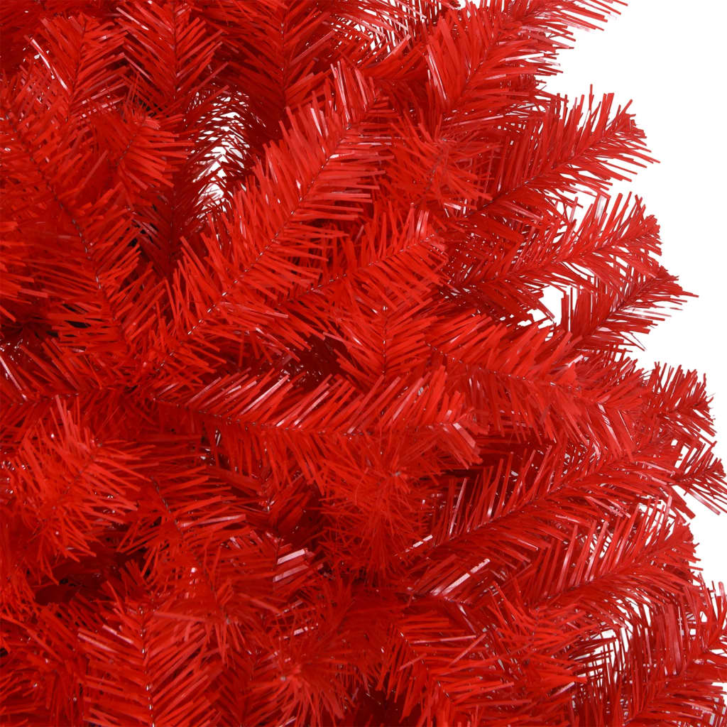 vidaXL Sztuczna choinka ze stojakiem, czerwona, 180 cm, PVC