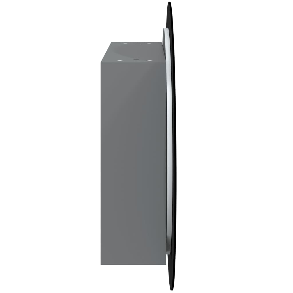 vidaXL Szafka łazienkowa z lustrem i LED, szary, 54x54x17,5 cm