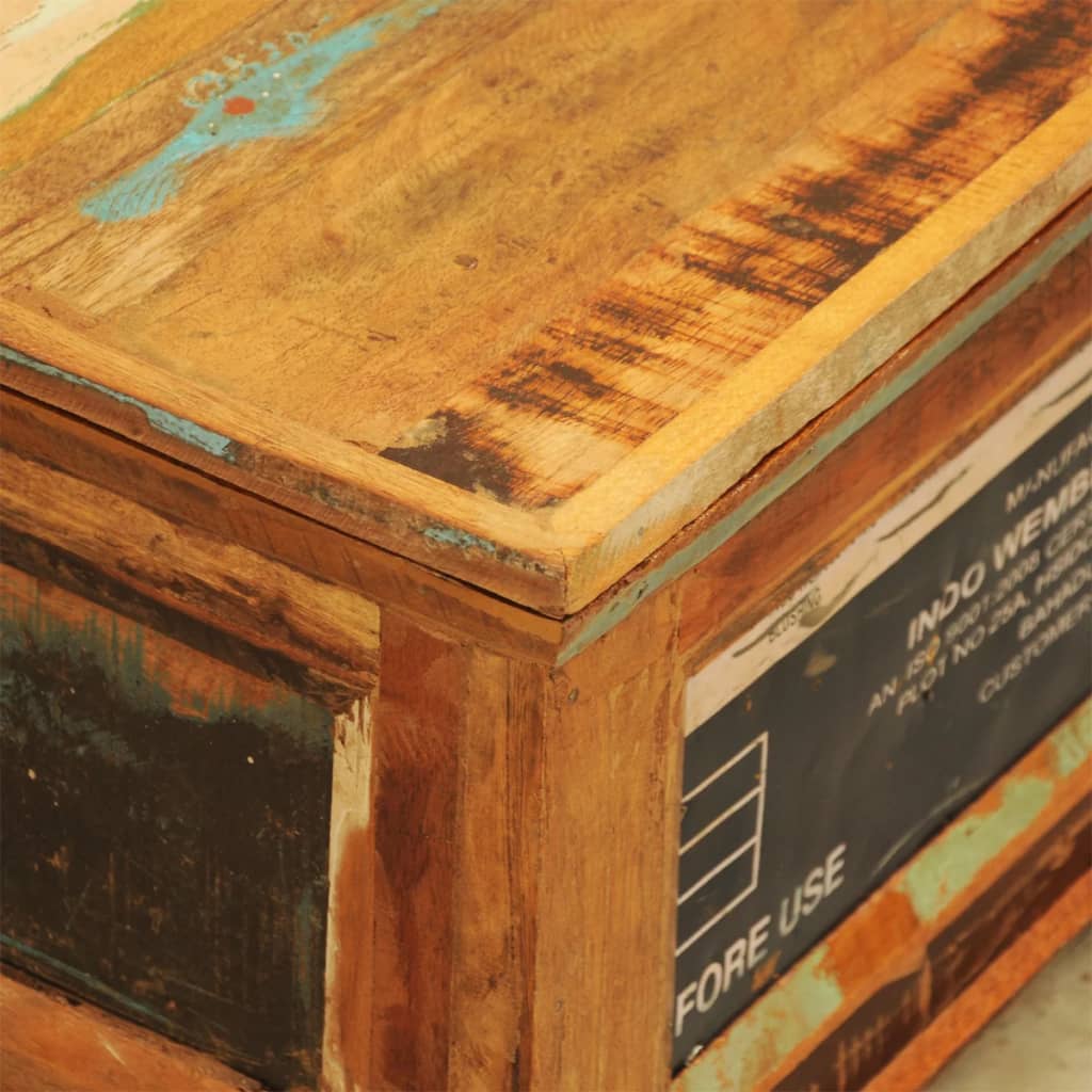 vidaXL Stolik kawowy - skrzynia vintage, drewno odzyskane