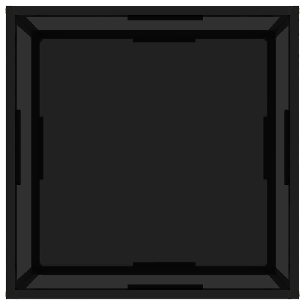 vidaXL Stolik kawowy, czarny, 60x60x35 cm, szkło hartowane