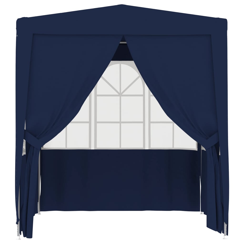 vidaXL Namiot imprezowy ze ściankami, 2,5x2,5 m, niebieski, 90 g/m²