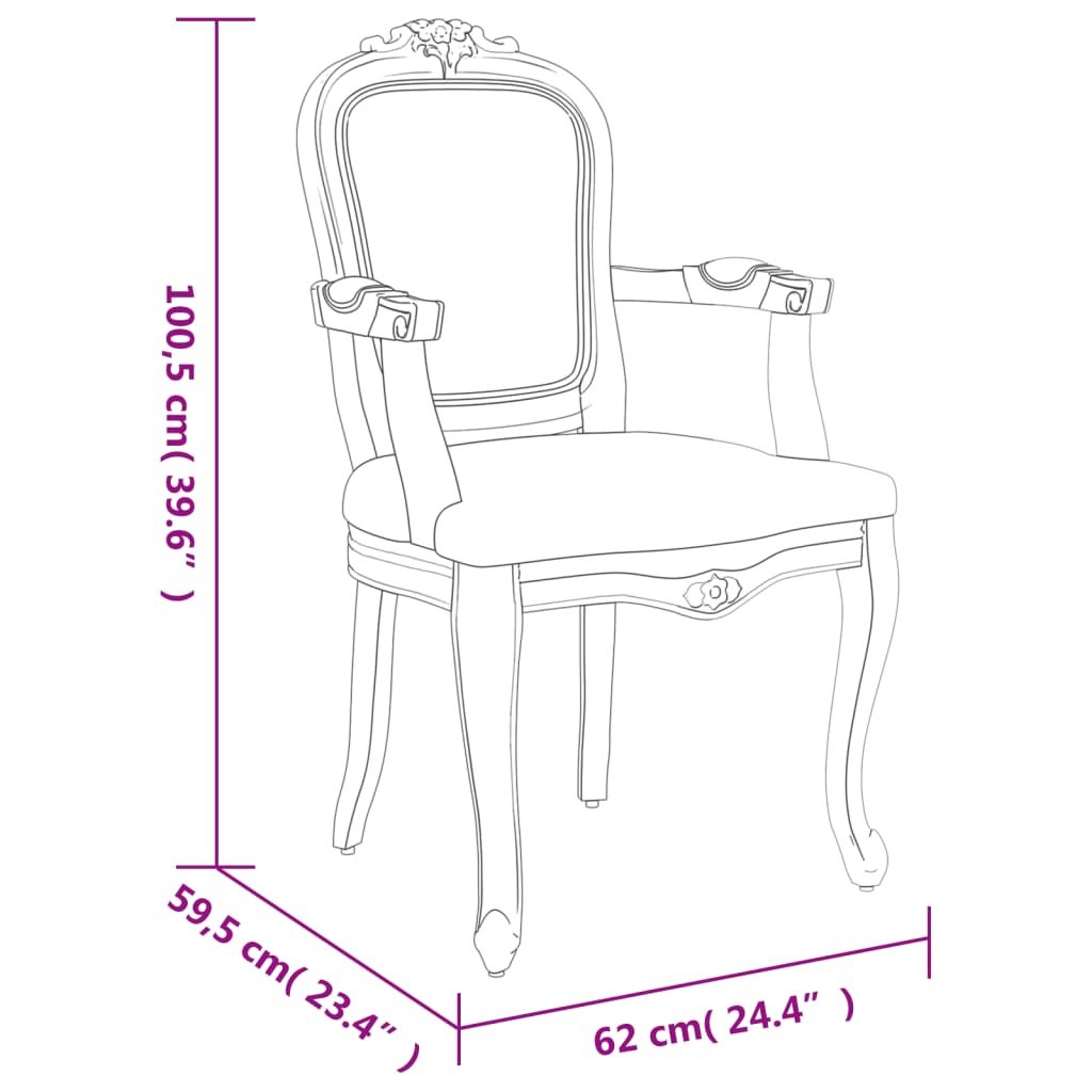 vidaXL Krzesło stołowe, ciemnoszare, 62x59,5x100,5 cm, obite tkaniną