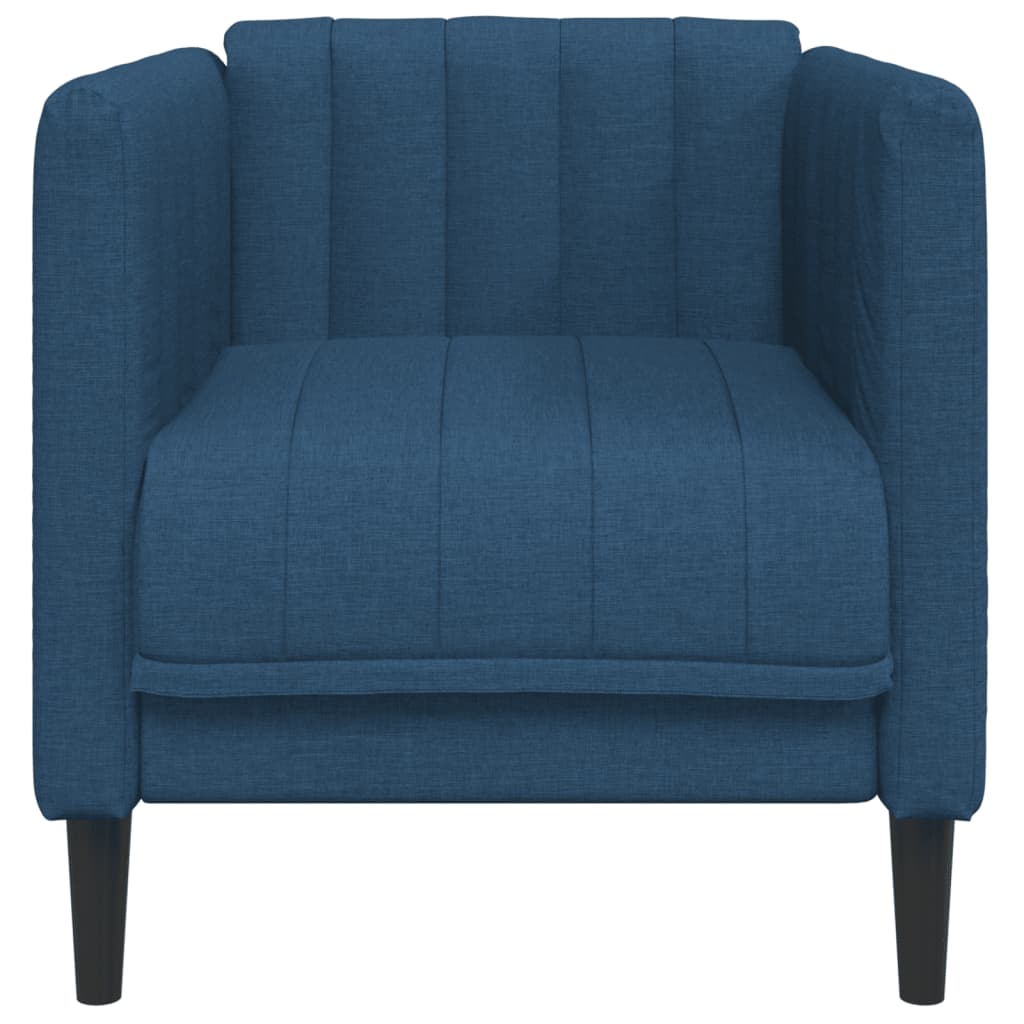 vidaXL Fotel, niebieski, tapicerowany tkaniną