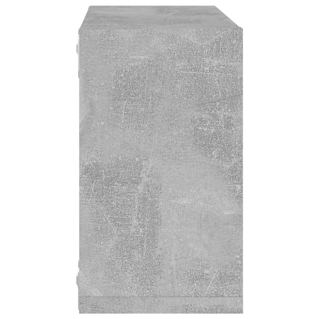 vidaXL Półki ścienne kostki, 4 szt., szarość betonu, 26x15x26 cm