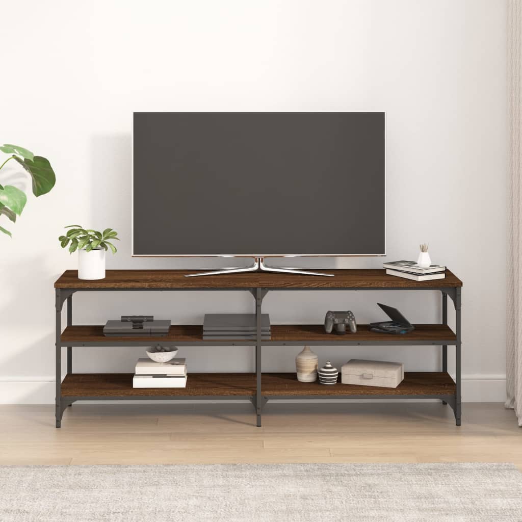 vidaXL Szafka pod telewizor, brązowy dąb, 140x30x50 cm